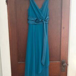 Jones Wear Asymmetrical Teal Dress